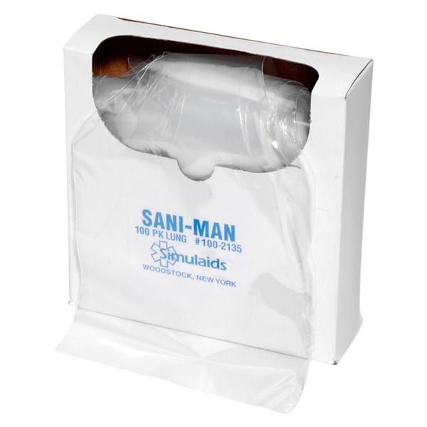 Simulaids Lung Sani-Man Replacement Adult Airway System 100/Pk