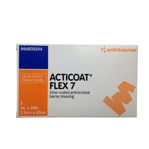 Acticoat Flex 7 Silver Barrier Dressing 1x24" 1 Ply Sterile Low Adherent