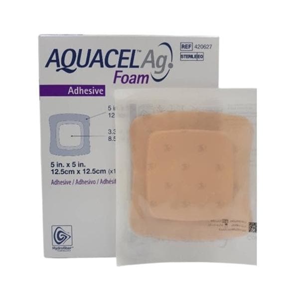 Aquacel Foam Dressing 5x5" Sterile Silicone Adhesive