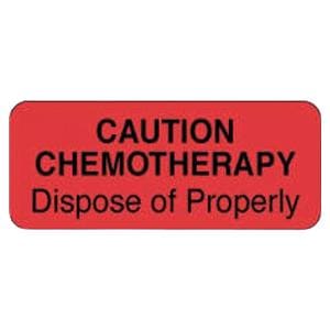 Communication Label Paper Caution Chemotherapy FlurRd 2-1/4x7/8" 1000/Rl
