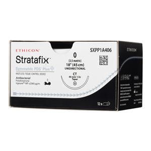 Stratafix Symmetric PDS Plus Suture 0 18" PDO/Triclsn Mnflmnt CT Vio 12/Bx