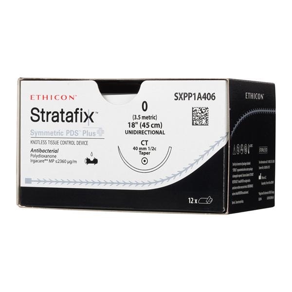Stratafix Symmetric PDS Plus Suture 0 18" PDO/Triclsn Mnflmnt CT Vio 12/Bx