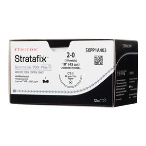 Stratafix Symmetric PDS Plus Suture 2-0 18" PDO/Triclsn Mnflmnt CT1 Vio 12/Bx