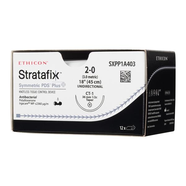 Stratafix Symmetric PDS Plus Suture 2-0 18" PDO/Triclsn Mnflmnt CT1 Vio 12/Bx
