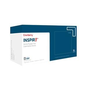 Inspire Nitrile Exam Gloves Medium Standard Aegean Blue Non-Sterile