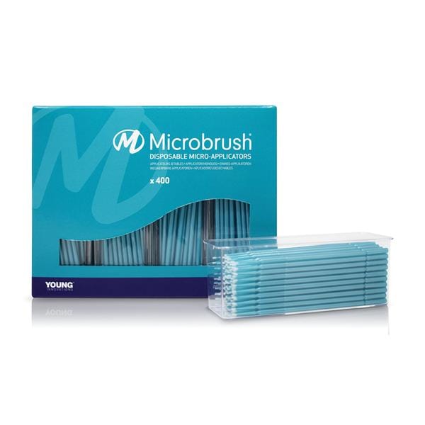 Microbrush Plus Bendable Micro Applicator Ultra Fine Teal 400/Pk