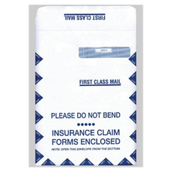 HCFA Healthcare Facility Envelopes 1 Window Gummed Flap _ 9x12.5 White 500/Bx