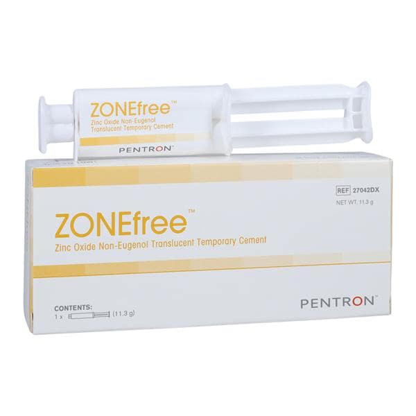 ZONEfree Zinc-Oxide Non-Eugenol Temporary Cement Translucent 15 Gm Syr Pkg Ea