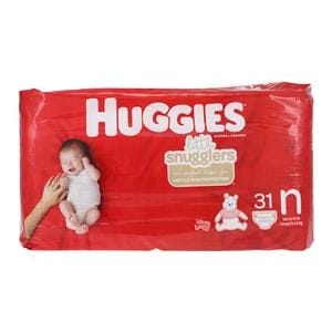 Huggies Diaper Maximum Unisex White Fragrance Free 0-10lbs 31/Pk