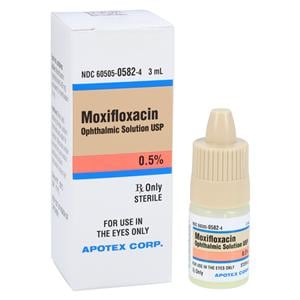 Moxifloxacin HCL Ophthalmic Solution 0.5% Bottle 3mL Each