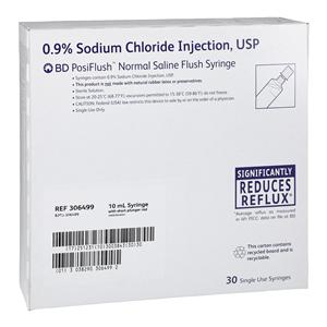 Posiflush Saline IV Flsh Sol 10mL 0.9% Prfld Syr 10mL Fill in 10mL 30/Package