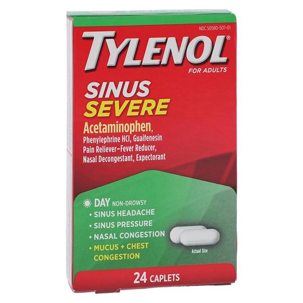 Tylenol Cold Severe Congestion Caplets 200/5/325mg 24/Bx