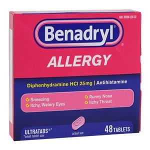 Benadryl Ultratabs 25mg 48/Bx