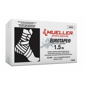 EuroTape Athletic Tape Cotton/Polyester 1.5"x12.5yd White 32/Ca