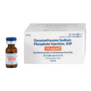 Dexamethasone Injection 10mg/1mL Preservative Free SDV 1mL 25/Package