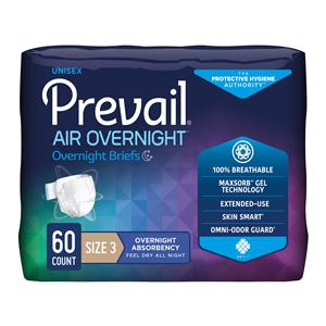 Prevail Air Incontinence Brief Unisex 58-70" Heavy Gray 60/Ca