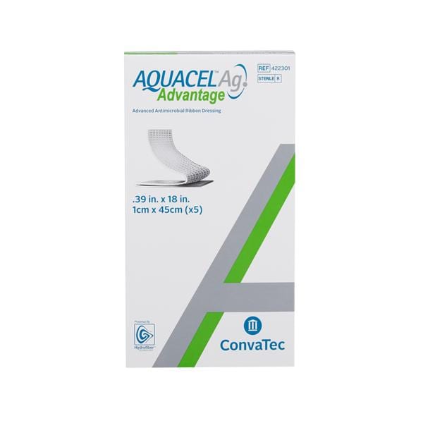 Aquacel Ag Advantage Hydrofiber Wound Dressing 18x0.39" Sterile Ribbon NAdhs
