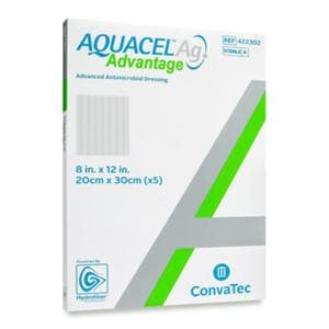 Aquacel Ag Advantage Hydrofiber Antimicrobial Wound Dressing 6x6" Strl Sq NAdh