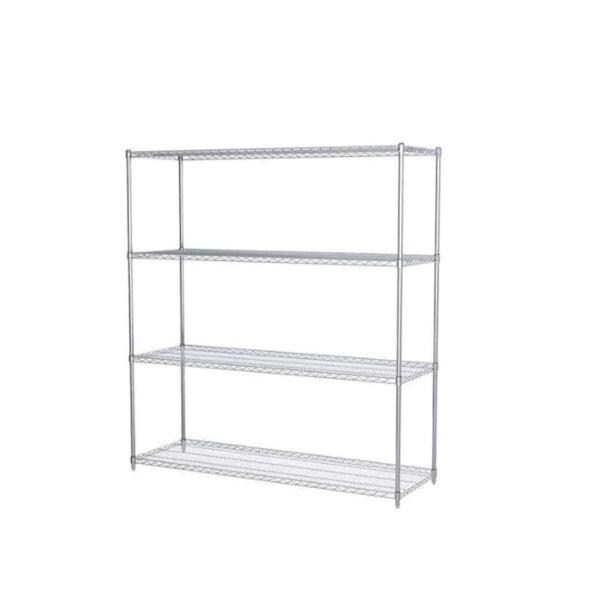 Storage Shelving Unit Chrome Wire Ea