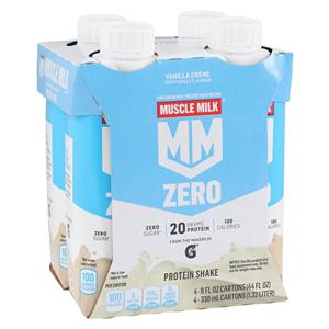 Muscle Milk Protein Shake 100 Calorie Vanilla 11oz Bottle 12/Ca