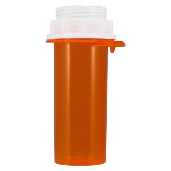 Push Tab Vial 13 Dram Amber/White Disposable 200/Ca