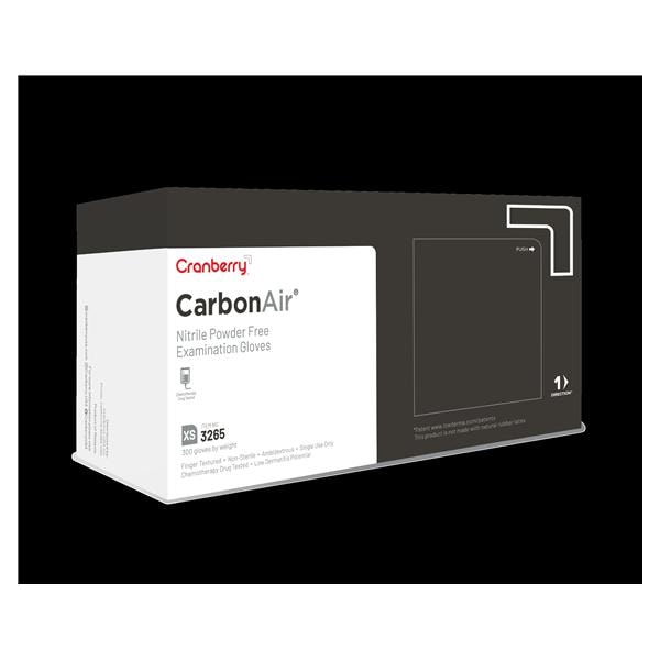 Carbon Air Nitrile Exam Gloves Small Standard Black Non-Sterile