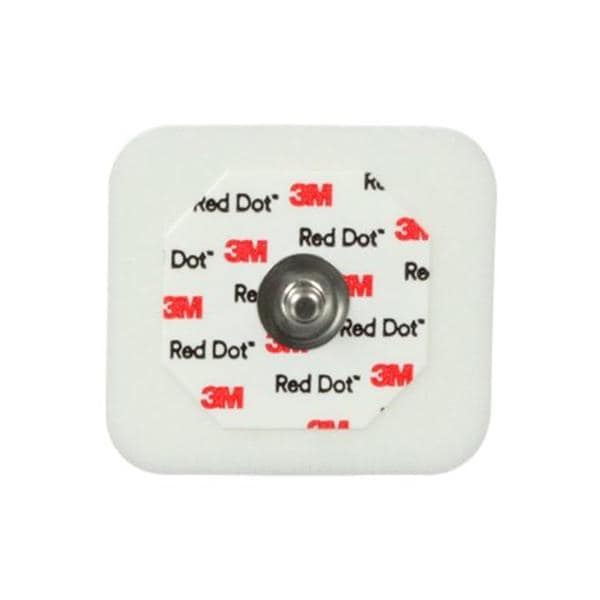 Red Dot Monitoring Electrode Adult ECG/EKG 1.6x1.36" Fm/Tp/Stcky Gl Dsp 1000/Ca