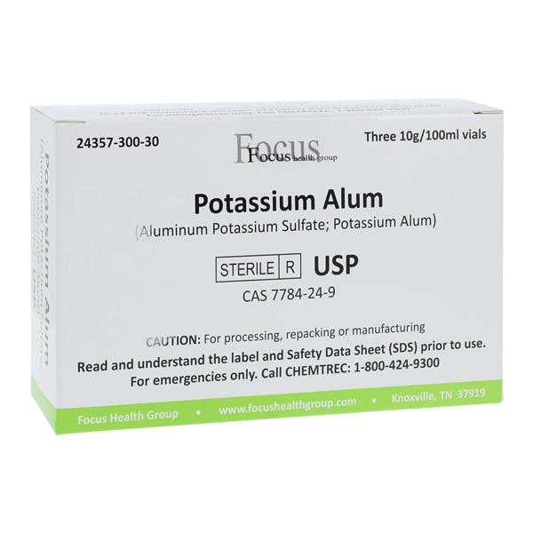 Potassium Alum Injection 10gm/100mL Powder Vial 3/Package
