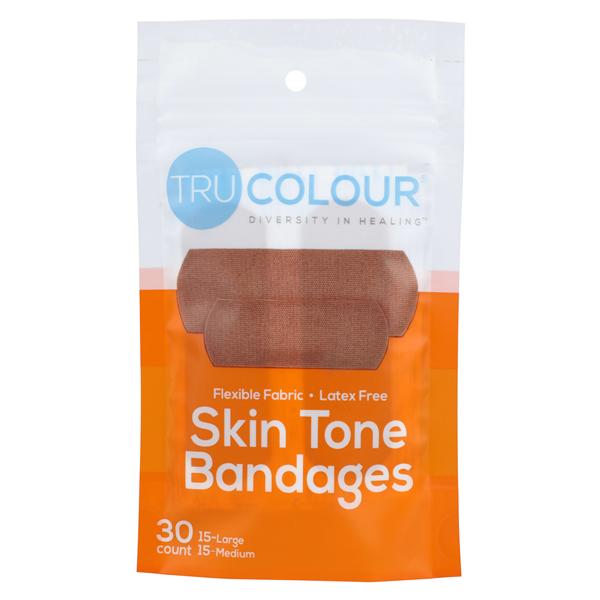 Adhesive Bandage Cotton/Fabric Large Brown/Dark Brown Sterile 30/Bg