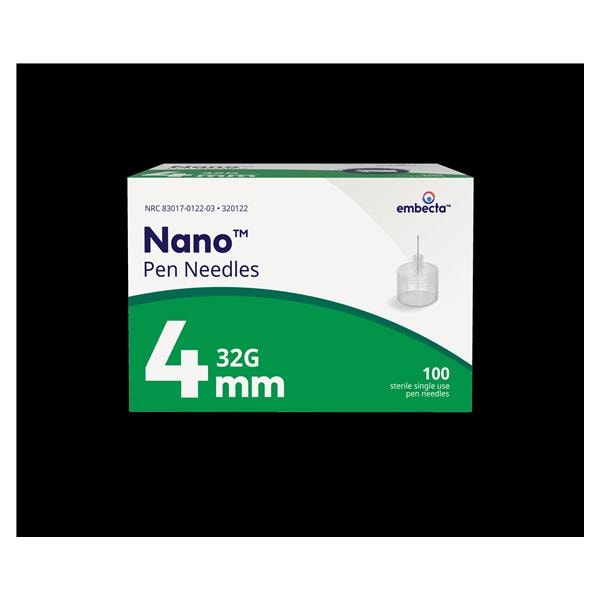 Ultra-Fine Insulin Pen Needle 32gx4mm _ 100/Bx, 12 BX/CA