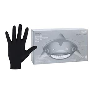 Shark Nitrile General Purpose Gloves X-Large Black 100/Bx