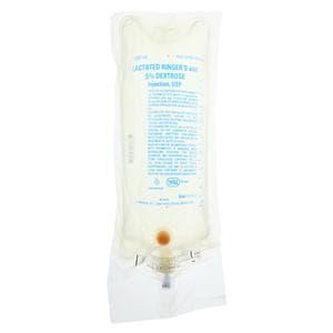 Lactated Ringers Solution Dextrose 5%/Lactated Ringers 1000mL Bag Ea, 12 EA/CA