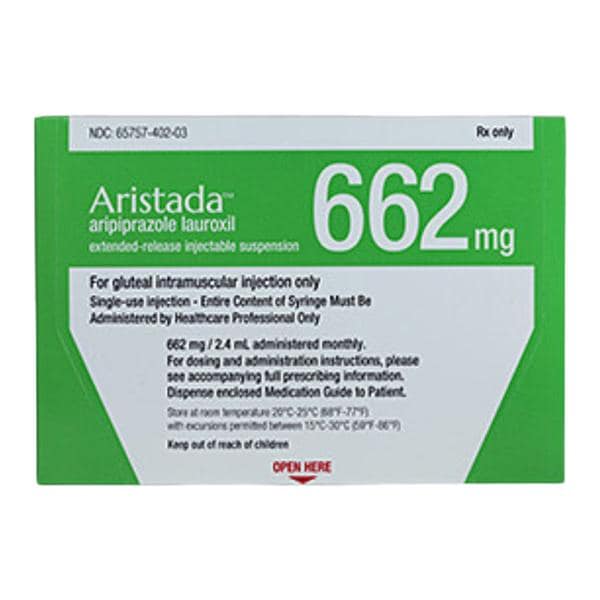Aristada Injection 662mg SDV 2.4mL Each