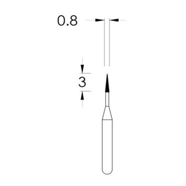 Spring Bur FG Short Extra Fine S858 25/Pk
