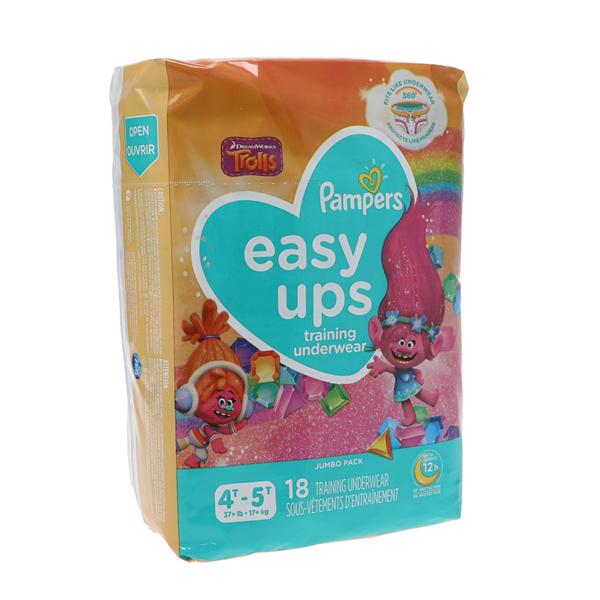 Pampers Easy Ups Training Underwear Moderate Girl 4T-5T 18/Pk