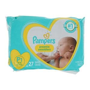 Pampers Swaddler Diapers to 6lbs 27/Pk, 4 PK/CA