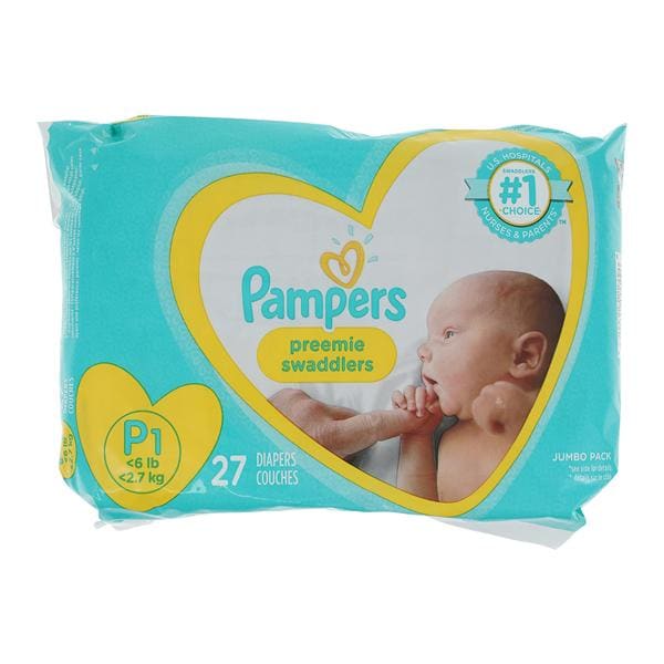 Pampers Swaddler Diapers to 6lbs 27/Pk, 4 PK/CA