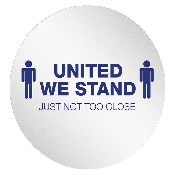 StandSafe United We Stand Just Not Too Close Floor Sticker Clear/Blue