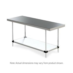 Stationary Worktable 800lb Capacity 24x60 Stainless Steel Ea
