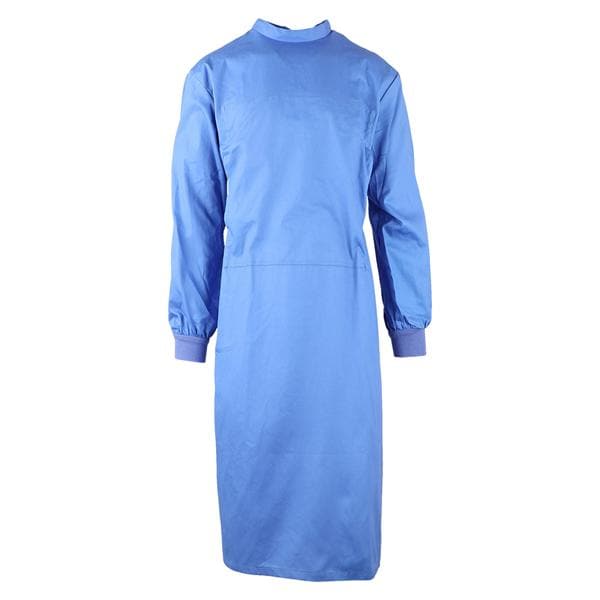 Isolation Gown Adult Large Blue Reusable Ea