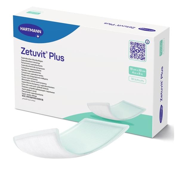 Zetuvit Plus Non-Woven Non-Border Dressing 4x8" Sterile Rectangle Spr Abs