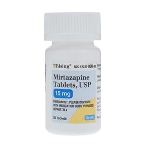 Mirtazapine Tablets 15mg Bottle 30/Bottle Each