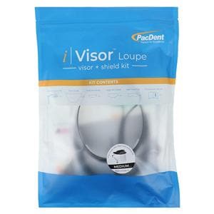 iVisor Loupe Shield Kit OS Adjstbl Stn blck Reusbl w/ 3 Rplcmnt Shlds Ea