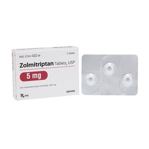 Zolmitriptan Tablets 5mg Unit Dose 3/Package