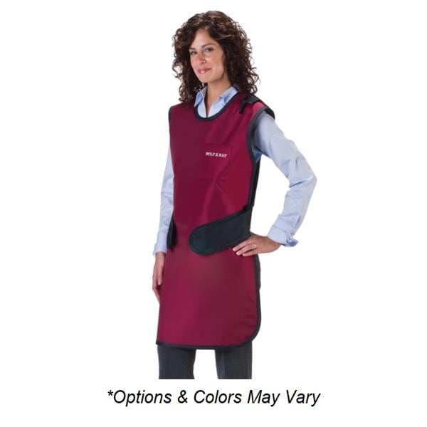 Easy Wrap X-Ray Apron Purple Adult .5mm 24x42" Lead Free With Thyroid Collar Ea