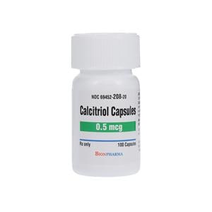 Calcitriol Capsules 0.5mcg Bottle 100/Bottle Each