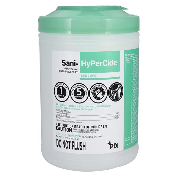 Sani-HyPerCide Germicidal Wipes Large Canister 160/Cn
