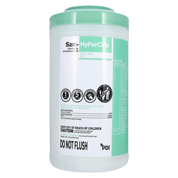 Sani-HyPerCide Germicidal Wipes X-Large Canister 65/Cn