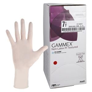 GAMMEX Non-Latex PI Textured Polyisoprene Surgical Gloves 7.5 White 50Pr/Bx
