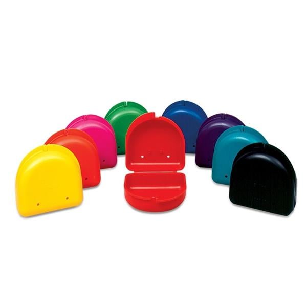 Ortho Technology Retainer Cases Keyholder Style Individually Wrapped Red 25/Pk